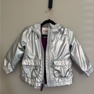 Cat & Jack Metallic Silver Raincoat for Kids